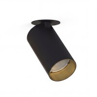 Spot Lampe Unterputz in Schwarz Gold GU10 verstellbar