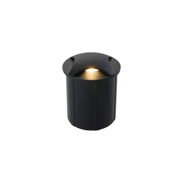 Boden Einbaustrahler LED Schwarz IP65 3000 K 12 lm Ø 6,2 cm
