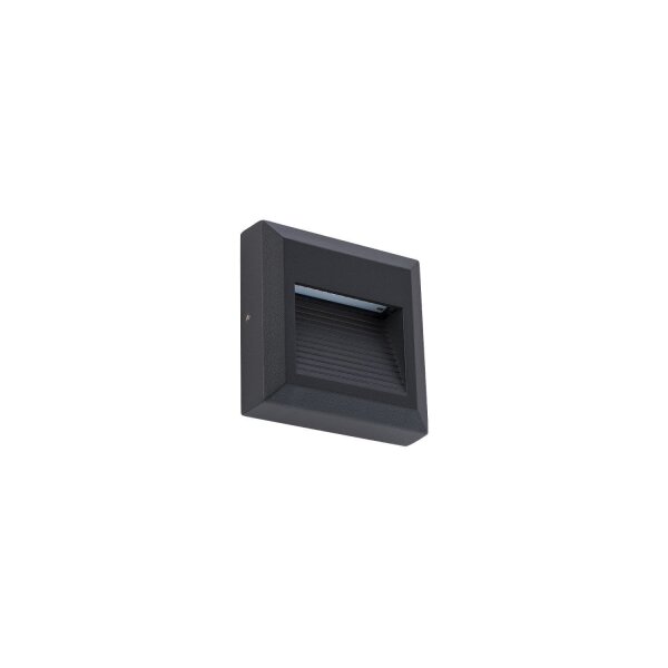 LED Außenlampe IP54 Schwarz 3000 K quadratisch
