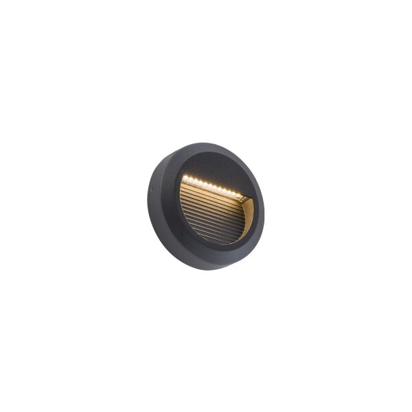 Außen Wandleuchte LED Schwarz IP54 3000 K 100 lm Ø 11 cm