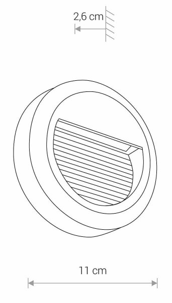 Außen Wandleuchte LED Schwarz IP54 3000 K 100 lm Ø 11 cm