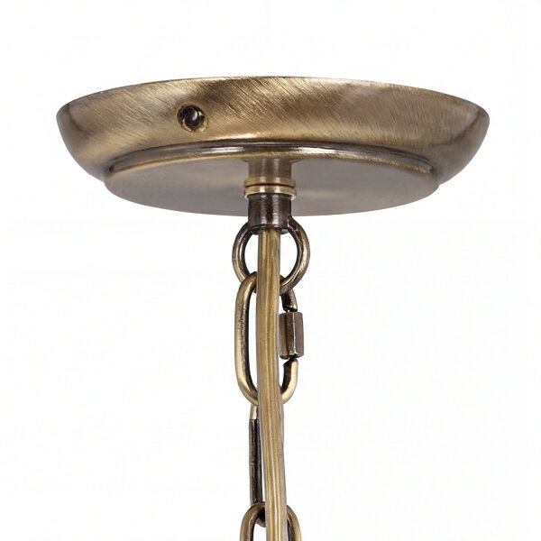 Premium Kronleuchter Messing Antik 3-armig E14 L:36 cm