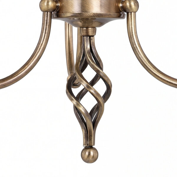Premium Kronleuchter Messing Antik 3-armig E14 L:36 cm