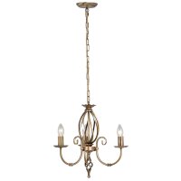 Premium Kronleuchter Messing Antik 3-armig E14 L:36 cm