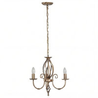 Premium Kronleuchter Messing Antik 3-armig E14 L:36 cm