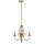 Premium Kronleuchter Messing Antik 3-armig E14 L:36 cm