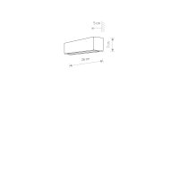 Wandleuchte Up Down Schwarz E14 Metall B: 26 cm klein