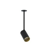 Deckenspot Einbau GU10 in Schwarz Gold verstellbar H:...
