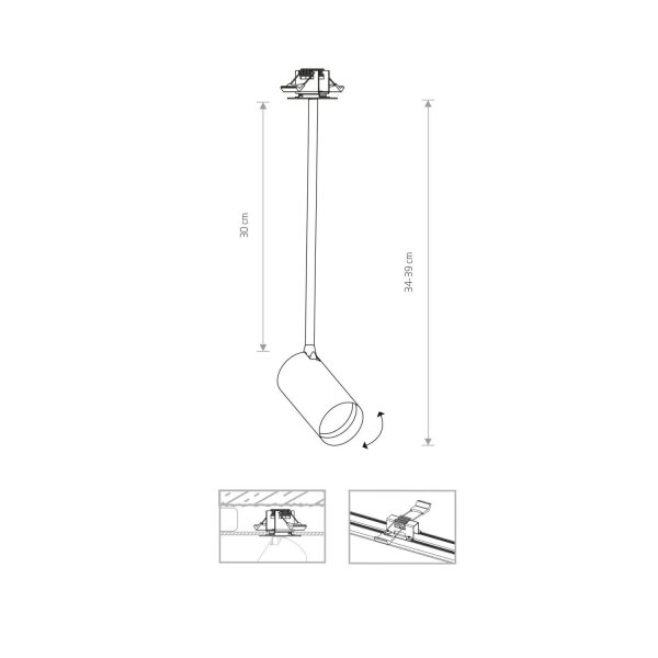 Einbau Strahler Decke Weiß GU10 verstellbar Modern