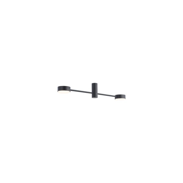 Deckenlampe 2-flammig GX53 Schwarz Metall Modern 68 cm lang