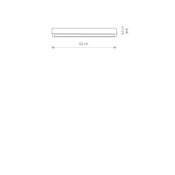 Deckenleuchte Weiß 3000 K 1700 lm Metall 62 cm lang T8 LED