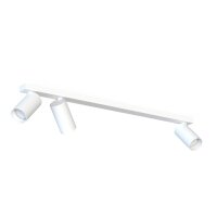 Deckenstrahler Weiß Metall Modern 3-flammig GU10 70 cm