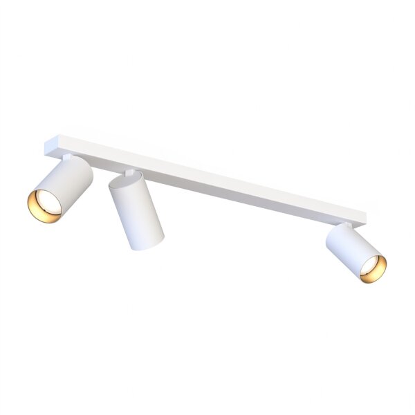 Deckenspot länglich 70 cm 3-flammig GU10 in Weiß Gold