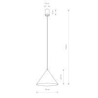 Hängelampe GU10 Ø 35 cm Grün Metall...