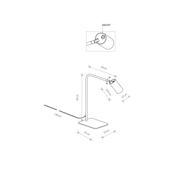 Schreibtischleuchte 40-45 cm verstellbar Weiß GU10