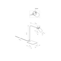 Schreibtischleuchte 40-45 cm verstellbar Weiß GU10