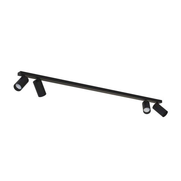 Deckenstrahler 4-flammig Schwarz GU10 118 cm lang Modern