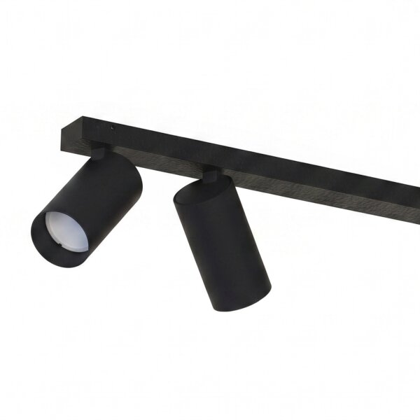 Deckenstrahler 4-flammig Schwarz GU10 118 cm lang Modern