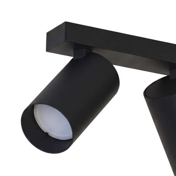 Deckenstrahler 4-flammig Schwarz GU10 118 cm lang Modern