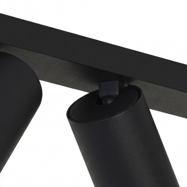 Deckenstrahler 4-flammig Schwarz GU10 118 cm lang Modern