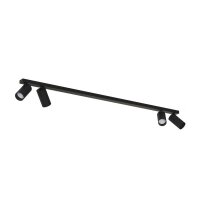 Deckenstrahler 4-flammig Schwarz GU10 118 cm lang Modern