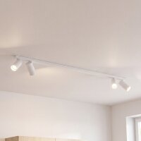 Deckenspot Wei&szlig; 4-flammig GU10 verstellbar 118 cm lang