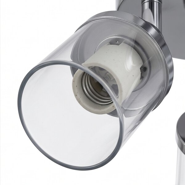 Deckenspot Badezimmer IP44 3-flammig G9 Chrom Klar Glas