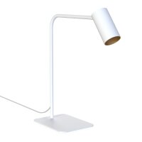 Schreibtischlampe Weiß Gold GU10 40-45 cm Metall...