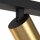 Deckenspot 3-flammig in Messing Schwarz GU10 70 cm
