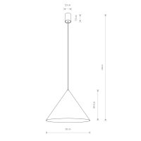 Pendelleuchte Grün GU10 Ø 50 cm Metall Retro...