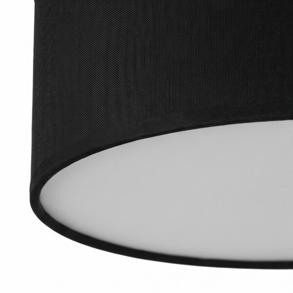 Deckenlampe rund Ø 50 cm Stoff Schirm 3x E27 blendarm