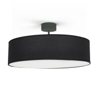Deckenlampe rund &Oslash; 50 cm Stoff Schirm 3x E27 blendarm