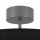 Deckenlampe rund Ø 50 cm Stoff Schirm 3x E27 blendarm