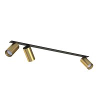 Deckenspot Unterputz 70 cm lang 3-flammig GU10 Schwarz...