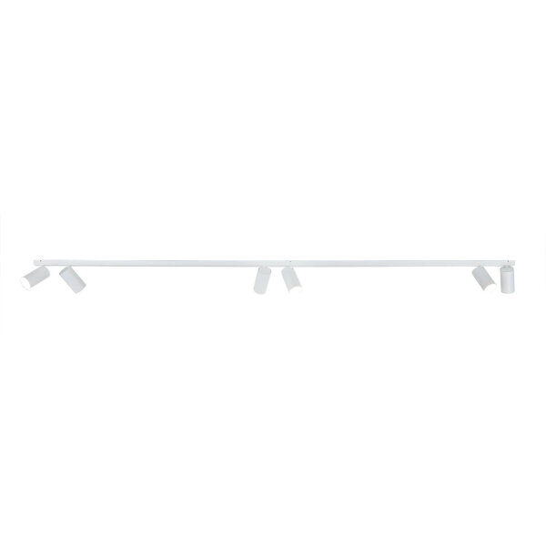 Deckenstrahler Weiß 200 cm lang 6-flammig GU10 verstellbar