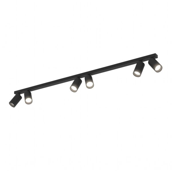 Deckenspot 6-flammig GU10 2 m lang XXL Schwarz Modern