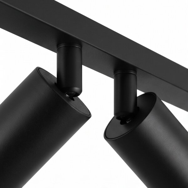 Deckenspot 6-flammig GU10 2 m lang XXL Schwarz Modern
