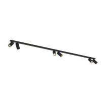 Deckenspot 200 cm gro&szlig; 6-flammig GU10 in Schwarz...