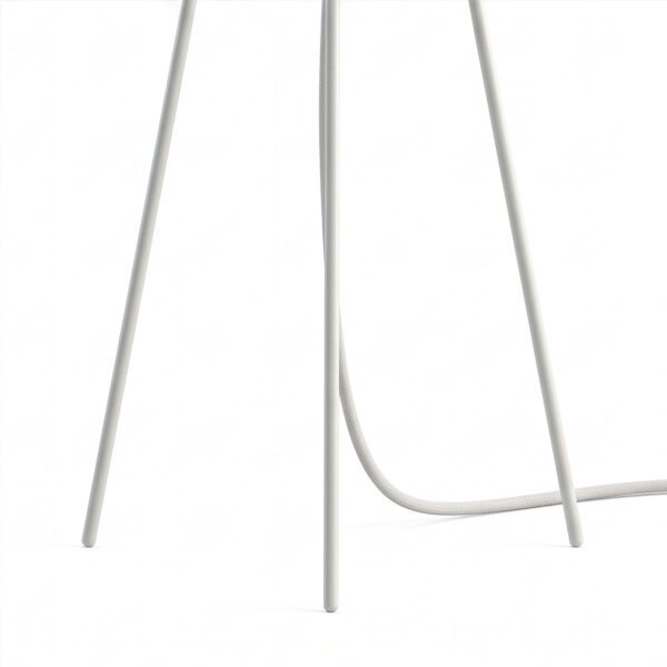 Tripod Stehleuchte Weiß E27 156 cm Metall Stoff