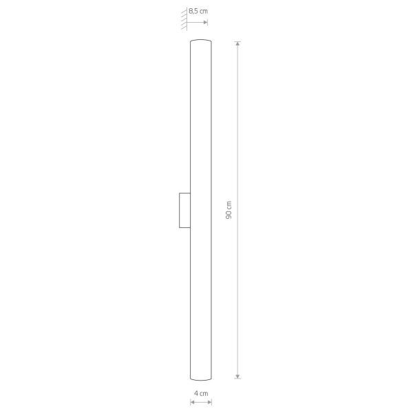 LED Spiegelleuchte 4000 K 1750 lm 90 cm lang IP44 Weiß Chrom