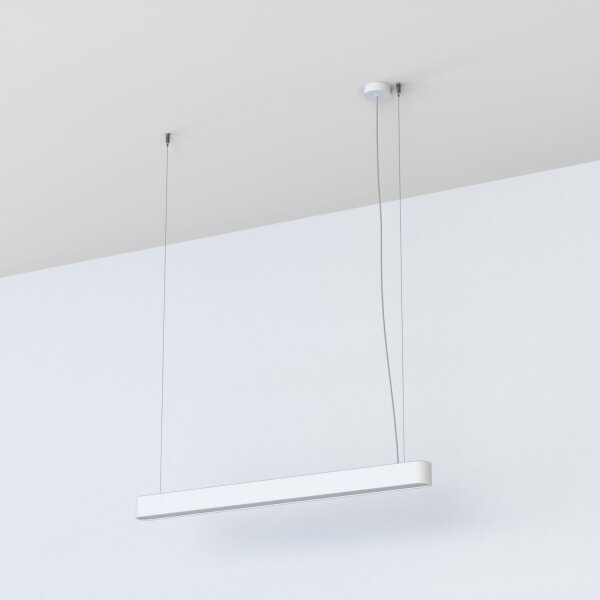 Pendelleuchte Weiß 3000 K 2300 lm T8 LED länglich 95 cm