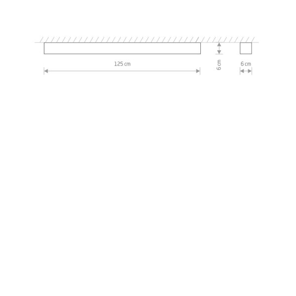 Deckenlampe Weiß Aluminium 125 cm lang T8 LED 3000 K 3200 lm