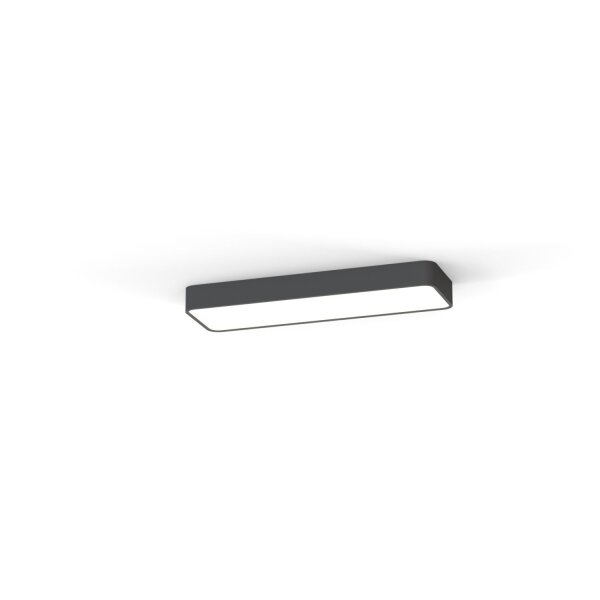 Deckenlampe flach H: 6 cm L: 63 cm Grau blendarm eckig