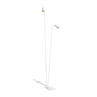 Stehleuchte 2-flammig GU10 212-216 cm in Wei&szlig; Gold