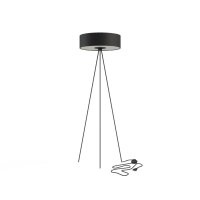 Stehlampe Schwarz 154 cm Modern 3x E27 Fu&szlig;schalter