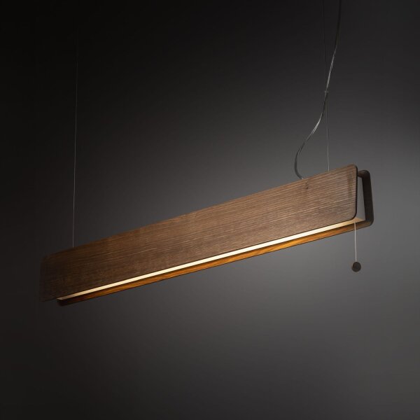 Hängeleuchte Holz Metall inkl. T8 LED 3000 K 2300 lm