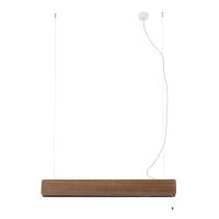 Hängeleuchte Holz Metall inkl. T8 LED 3000 K 2300 lm