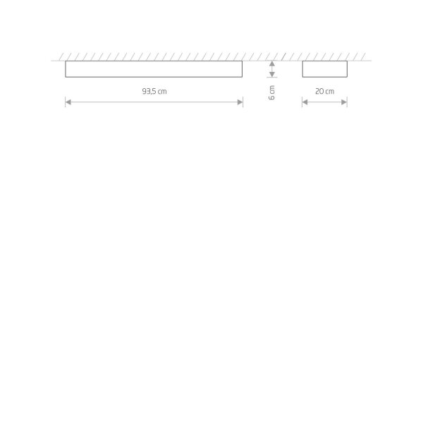 Deckenlampe Weiß 93,5 cm lang inkl. T8 LED 3000 K 2300 lm