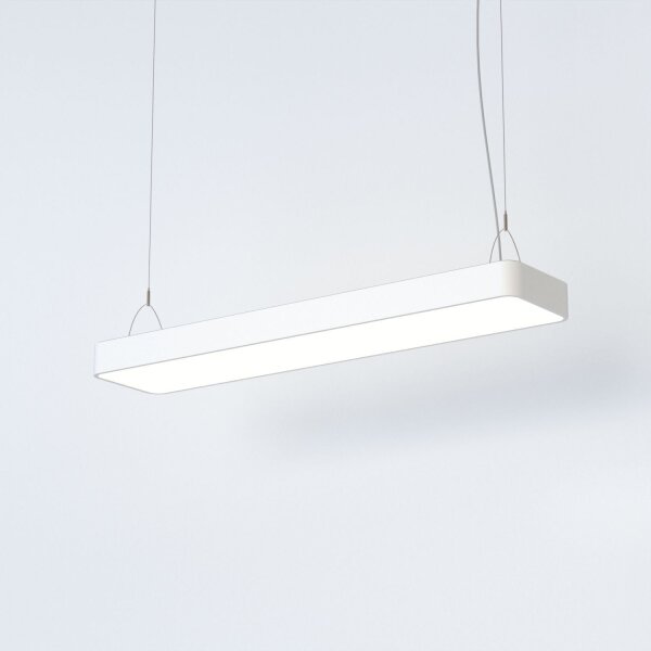 Pendelleuchte Weiß T8 LED mit 3000 K warmweiß B: 93,5 cm lang