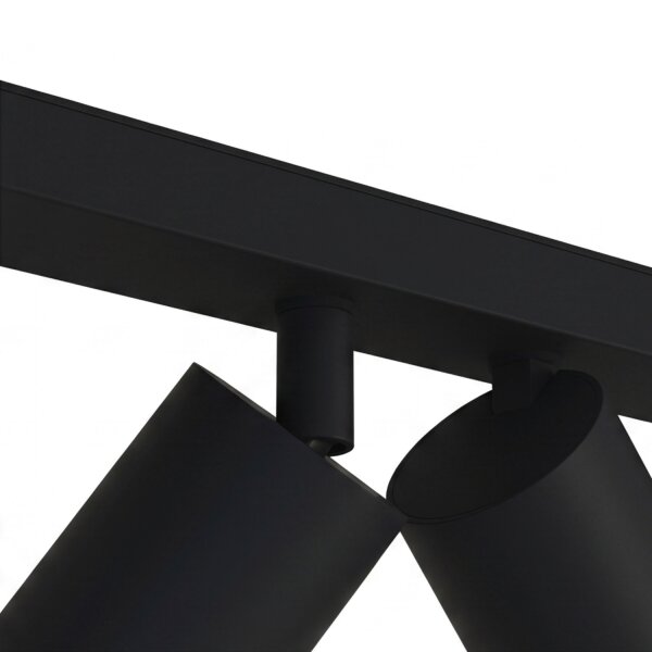 Deckenspot verstellbar 2x 1,5 m lang 8-flammig GU10 Schwarz